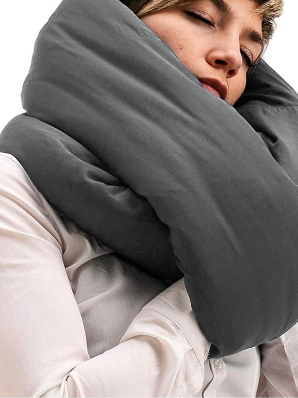 Gray Travel Neck Pillow - INFINITY PILLOW- 100% authentic- never used